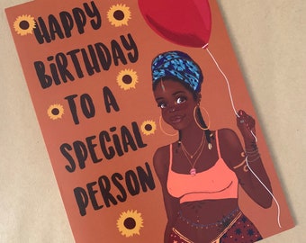 Happy Birthday To A Special Person - Greeting Card - Balloons - Rahana Banana - Birthday Celebration - Birthday Gift