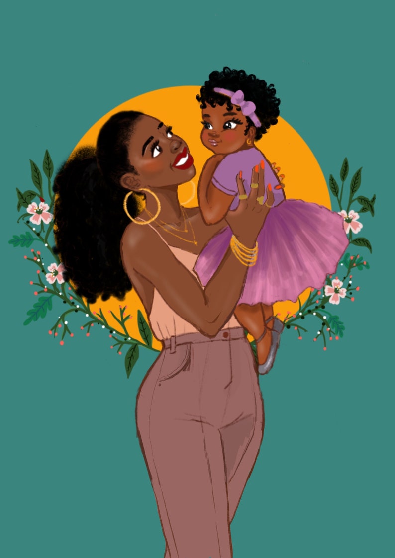 Mother & Child A3 Print Rahana Banana image 1