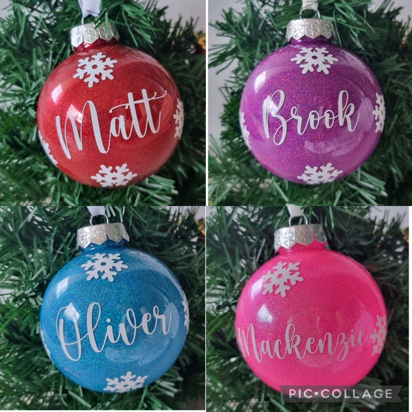 Personalised Christmas Baubles Etsy Australia