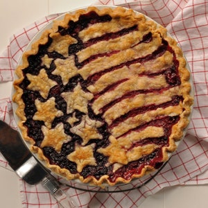 Patriotic Pie Recipe, Raspberry Pie Recipe, Blueberry Pie Recipe, Blueberry and Raspberry Pie Recipe