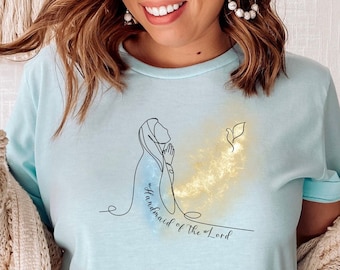Annunciation, Handmaid of the Lord, Catholic shirt, Catholic gift, Holy Spirit shirt, catholic mom shirt, Catholic women shirt