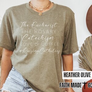Raising Catholics T-Shirt, Catholic Homeschool Mom Shirt image 6