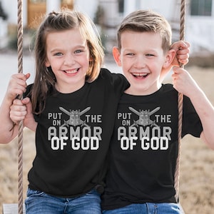 Armor of God, Ephesians, Catholic shirt, Catholic kids shirt, Catholic kids gift, religious shirt, unisex Catholic kids, bible shirt