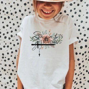Saint in training, Catholic kids Shirt, Catholic kids gifts, Christian kids shirt, Christian kids gift, religious kids shirt,Catholic shirt