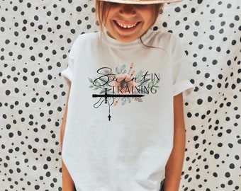 Saint in training, Catholic kids Shirt, Catholic kids gifts, Christian kids shirt, Christian kids gift, religious kids shirt,Catholic shirt