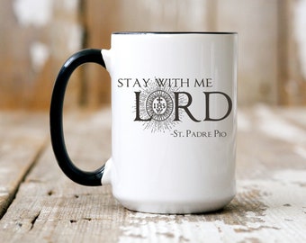Padre Pio, Eucharist, Catholic Mug, Christian Mug, Catholic gift, Catholic men&#39;s mug, Catholic women&#39;s Mug, Adult Catholic gift,15oz