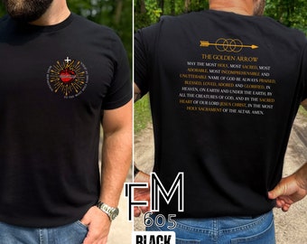 Golden Arrow, Sacred Heart, Catholic Shirt, Catholic Gift, Catholic tee, Catholic womens gift,Catholic mans shirt, Catholic adult