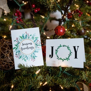 Navidad Vacaciones de Navidad Ocasión de felicitación de temporada Tarjeta(s) doblada(s) con sobre