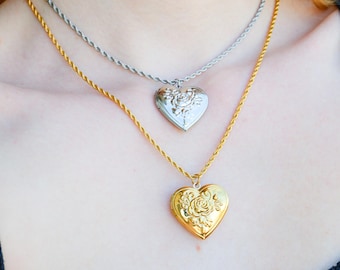 Rose Heart Locket | Non-tarnishing Jewelry