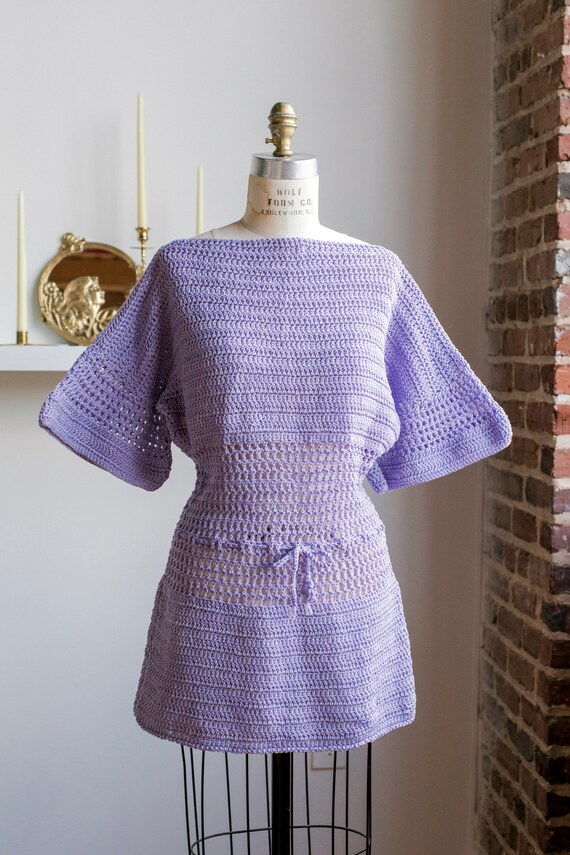 Handmade Lavender Crochet Dress