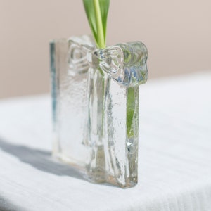 Vintage Handblown Ribbon Bud Vase image 3