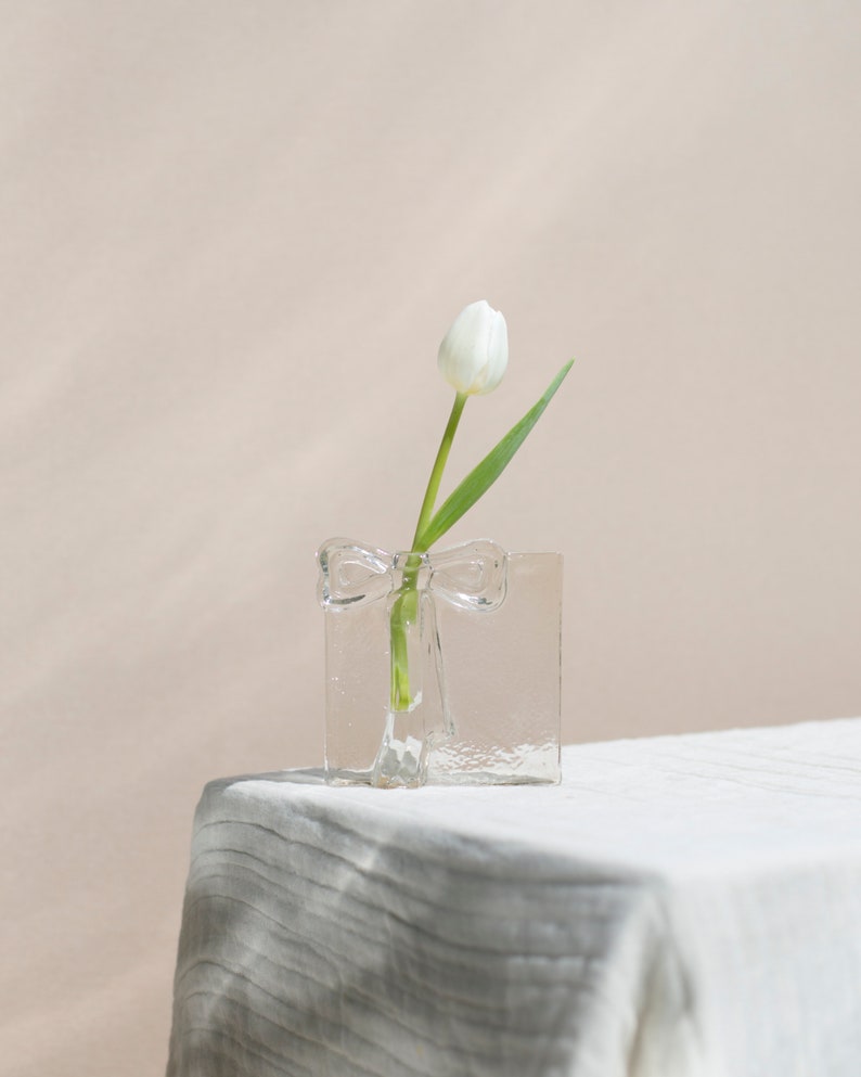 Vintage Handblown Ribbon Bud Vase image 6