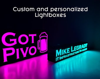 Lightbox Nameplate personalized