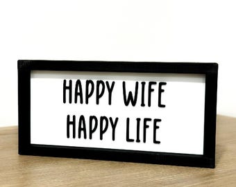 Esposa feliz, vida feliz, signo decorativo de sabiduría