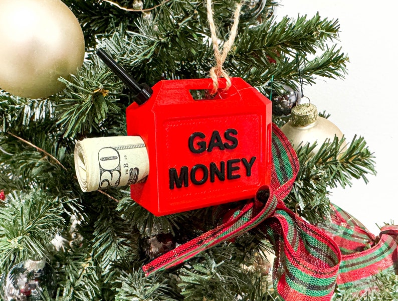 Gas Money Gas Can Christmas Ornament Stocking Stuffer image 1