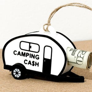 Adorno navideño original de lata de gasolina para rellenar con gasolina Camping Cash
