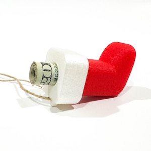Adorno navideño original de lata de gasolina para rellenar con gasolina Stocking Stuffer