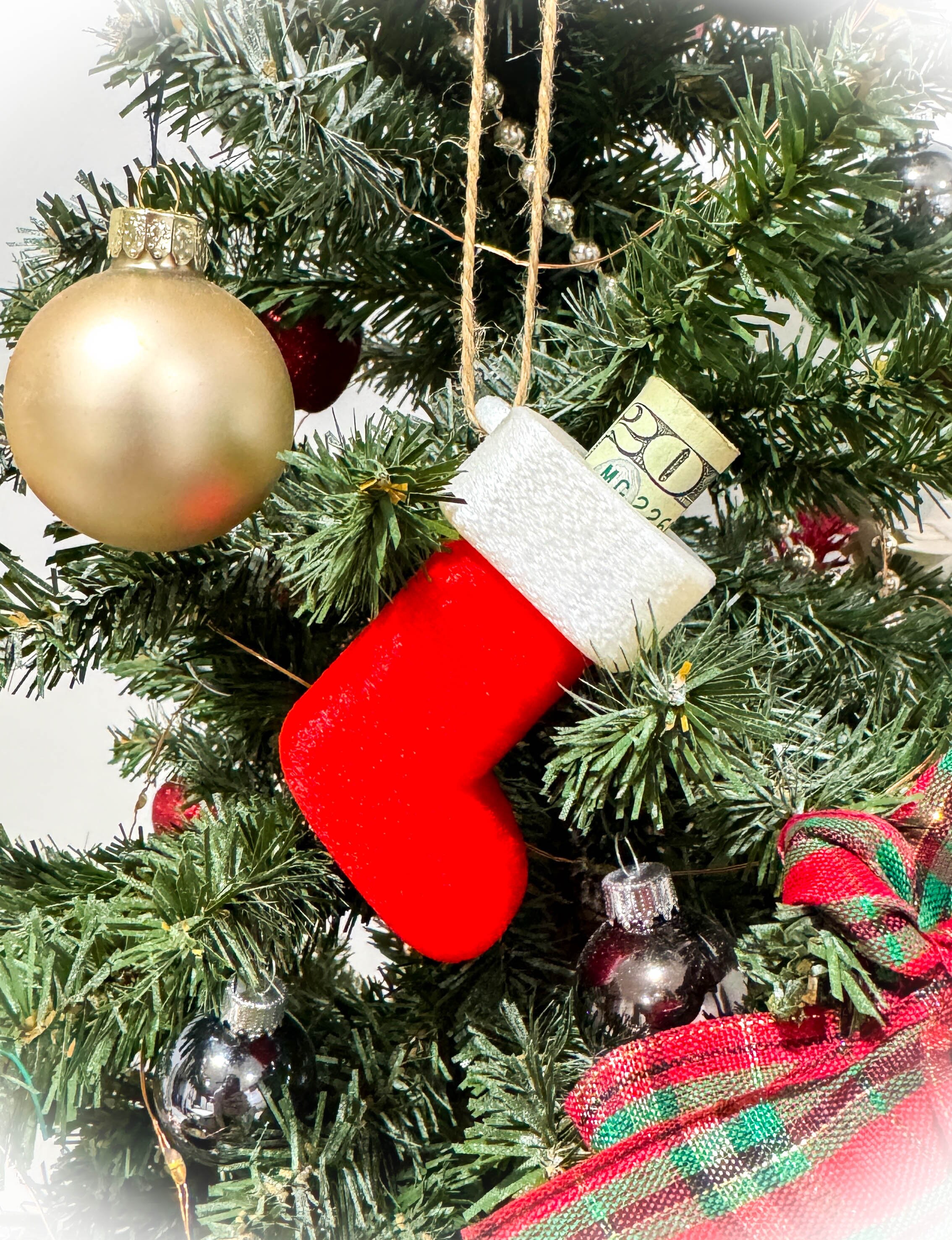 Hidden Cash Stocking Ornament