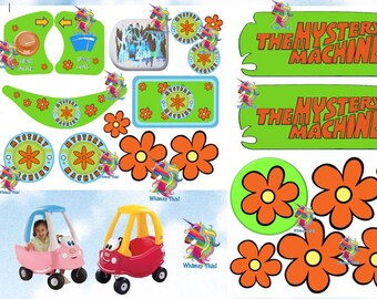 Little Tikes Cozy Coupe Decals Stickers MYSTERY MACHINE | Etsy