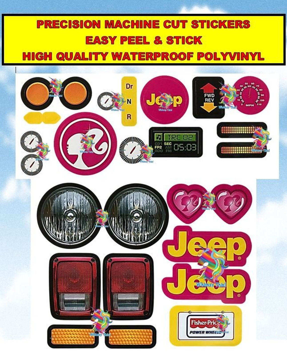 barbie stickers for cars