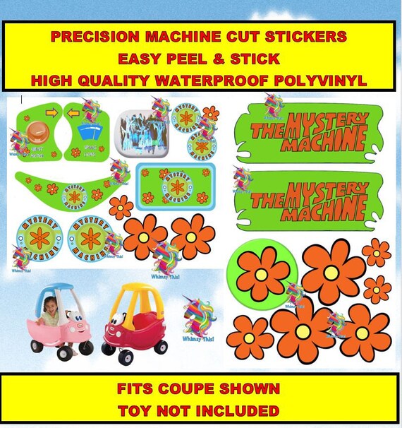 Little Tikes Cozy Coupe Decals Stickers MYSTERY MACHINE | Etsy