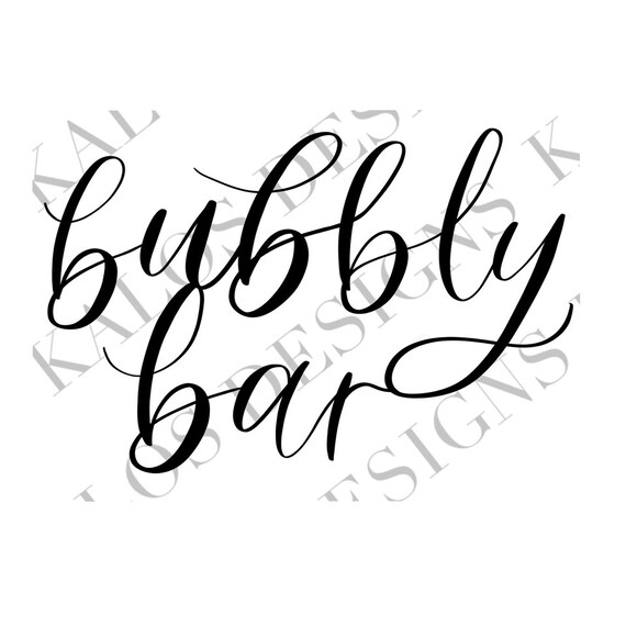 Bubbly Bar Svg Bubbly Bar Sign Printable Mimosa Bar Sign Etsy