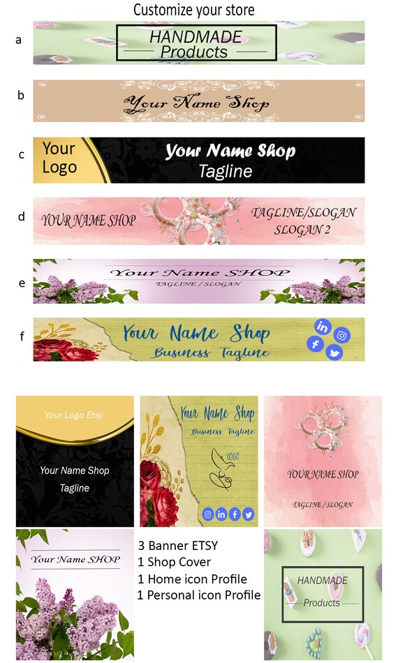 Banner Creation For Etsy Shop Cover For Etsy Personalized Etsy