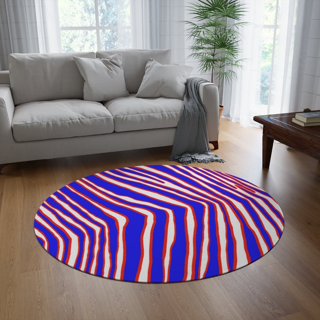 Buffalo Rug Zebra Print Man Cave Carpet Mafia Sunday Etsy