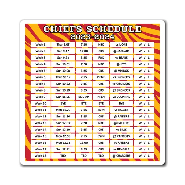 2023 2024 Nfl Schedule Etsy