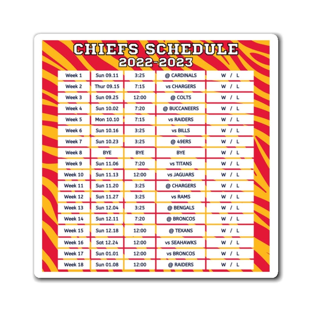 Printable Chiefs Schedule 2022 2023 ubicaciondepersonas.cdmx.gob.mx