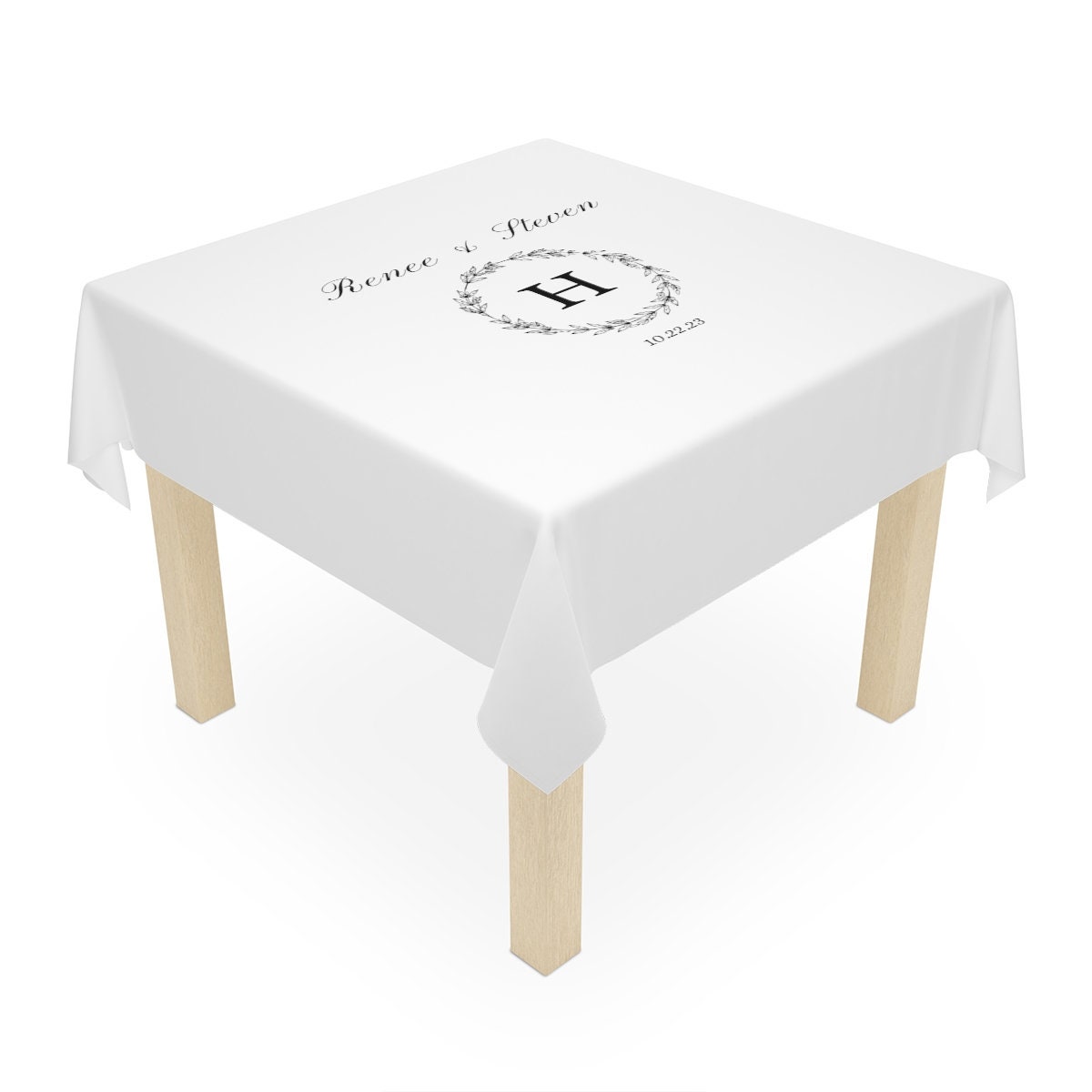 Custom Bridal Shower Tablecloth Custom Engagement Party Etsy