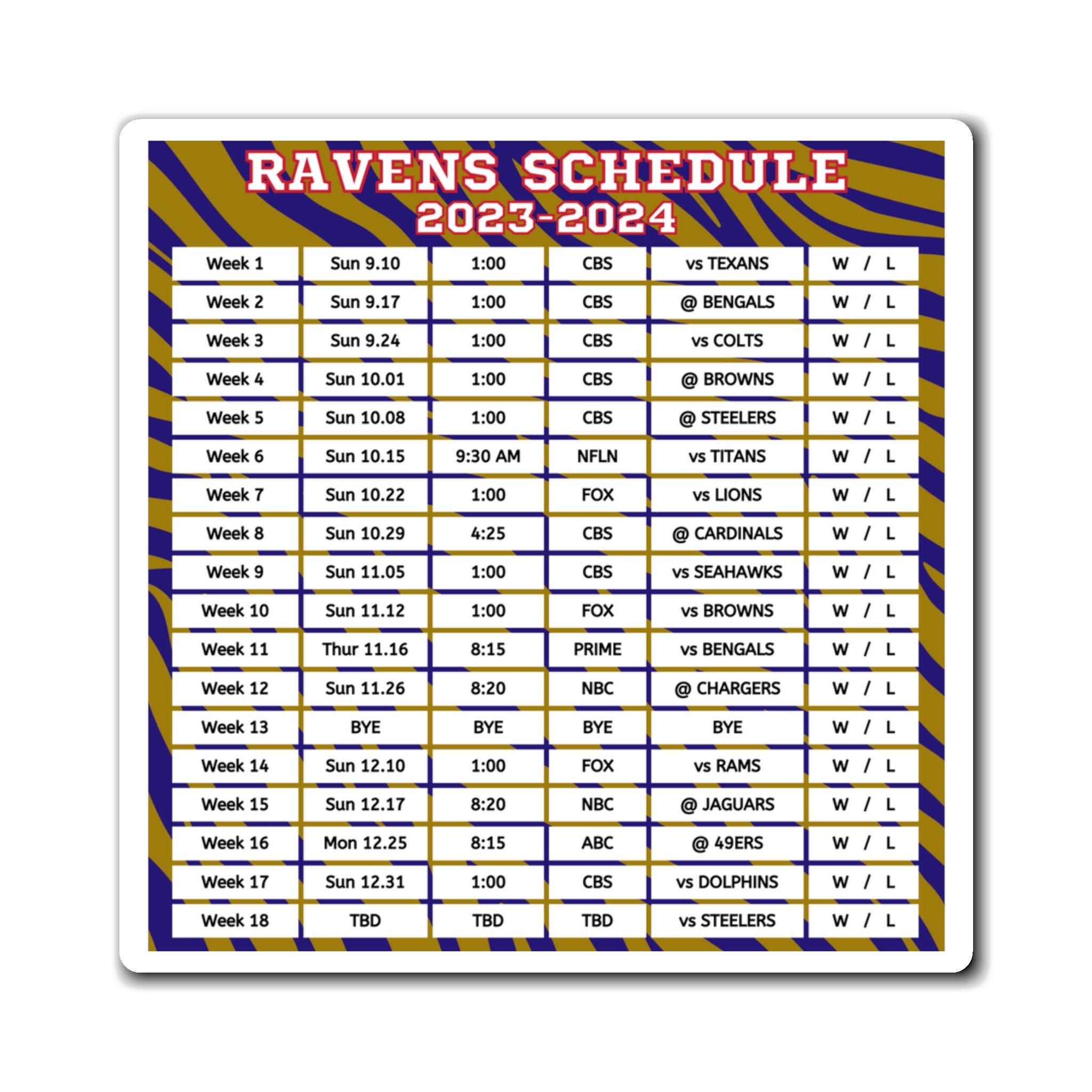 Ravens 2025 Schedule Printable Wini Amandie vrogue.co