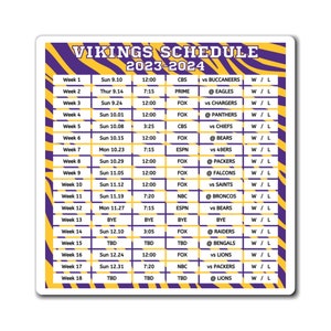 Minnesota Vikings downloadable schedule wallpaper