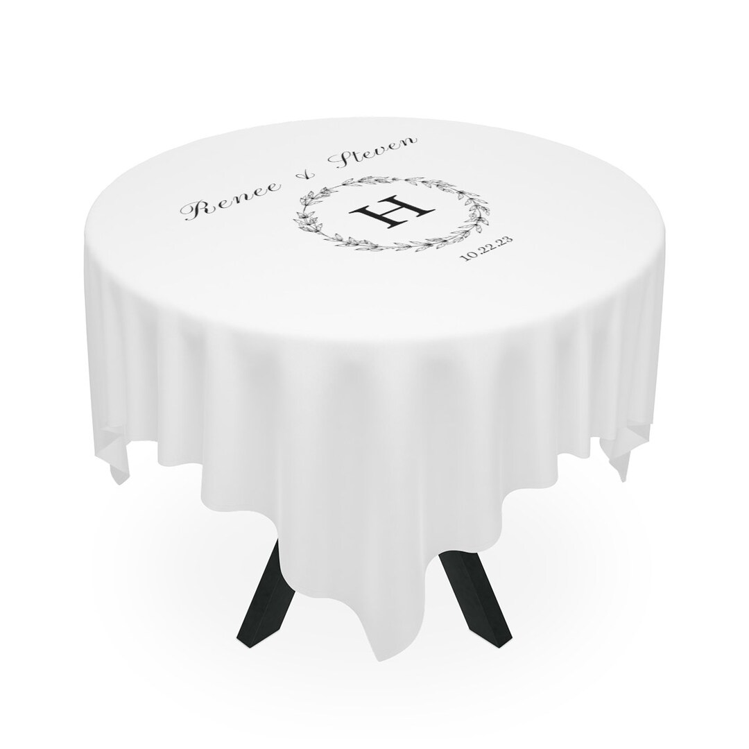 Custom Bridal Shower Tablecloth Custom Engagement Party Etsy