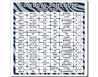 Dallas Cowboys Schedule