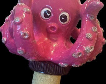 Pinky the Octopus Wine Stopper Bottle Cork Winestopper