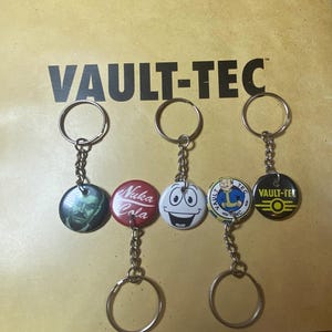 Set of 5 Fan Made Fallout Keychains 76 New Vegas Fallout 4