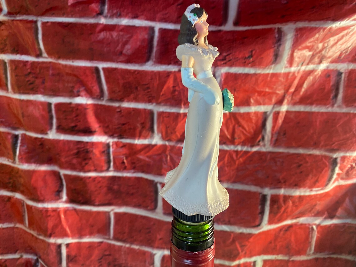 Bride and Groom Vintage Wine Stopper Set Bottle Cork Etsy