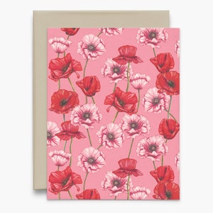 Love in Full Bloom Poppy Red | Greeting Card