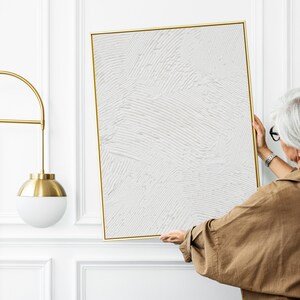 Putty Texture Photo Frame Printable Putty Texture Imitating Wall Art, Mid Century Abstract White ...