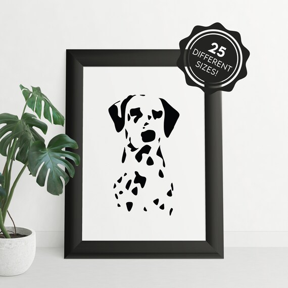Dalmatian Dog Printable, Dalmatian digital print, dog picture, dog portrait Instant Digital Download, Dalmatian decor