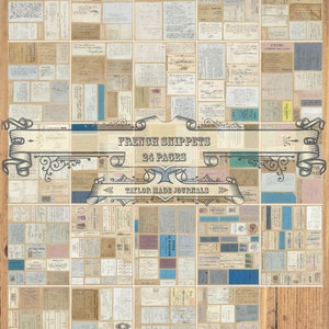 French Snippets, Junk Journal Kit, 24 pages, French Printable, French Digital Kit, Snippets, Printable French Ephemera, French Ephemera