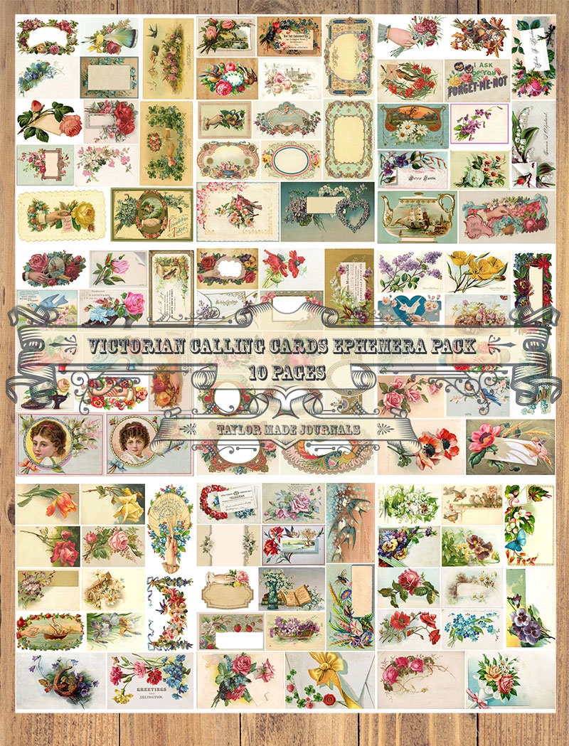 【福袋セール】の商品 Victorian Calling Kit Journal Junk , Cards -120 Cards プリペイド電話カード