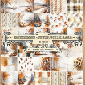 Novemberrr , Autumn Junk Journal Kit - 48 Page, Digital Download, Junk Journal Kit, Fall Journal Kit, Autumn Journal Kit, Fall Journal Kit
