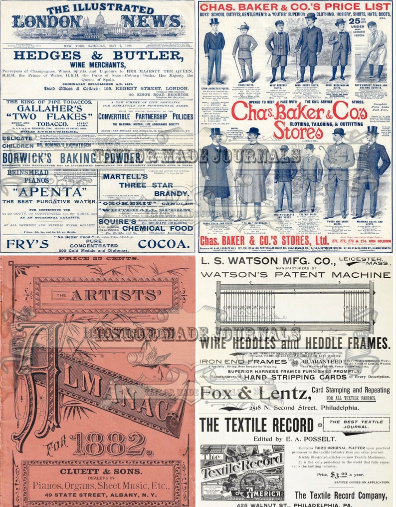 May include: A vintage advertisement for The Artists' Almanac for 1882. The ad features a red and black illustration of a bird flying over bamboo stalks. The text "The Artists' Almanac" is written in a decorative font. The ad also includes the text "For 1882" and the name of the company, "Cluett & Sons, Dealers in Pianos, Organs, Sheet Music, Etc., 49 State Street, Albany, N.Y."
