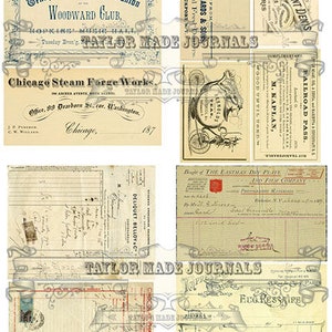 Vintage Paper Ephemera , SET 2 - 20 Page, Junk Journal Kit, Digital ...