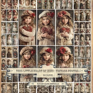 Dieses kleine Herz von Mine, Journal Kit -24 Seite, über 100 Bilder, Vintage Valentine Fotos, Digital Kit