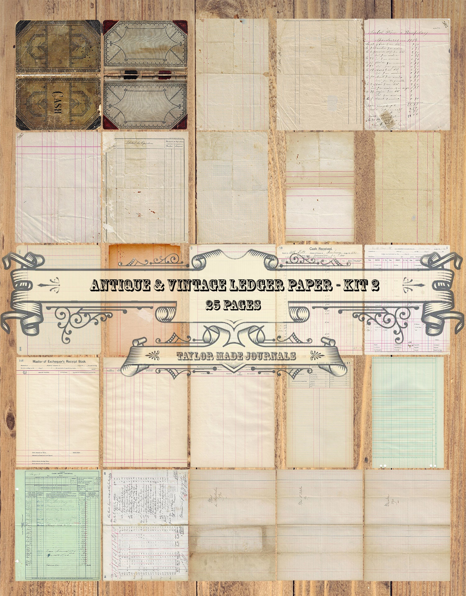 1940s ledger paper A3. Unused. Vintage paper. Vintage canvas and