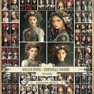 Belle Noël, kit de journal - 39 pages, plus de 100 images, kit de journal de Noël indésirable, kit de Noël numérique, photos de Noël,