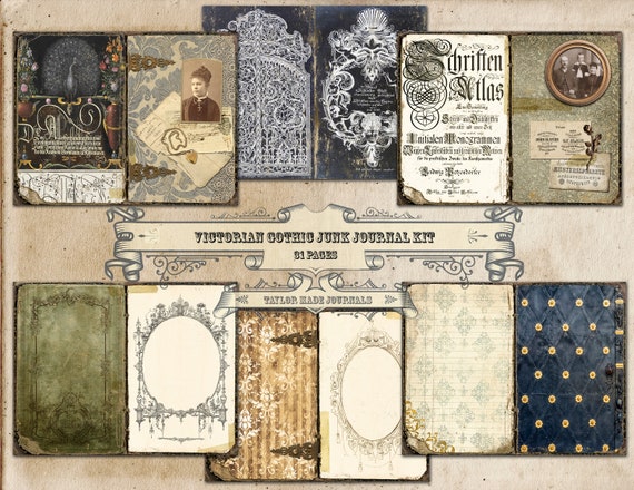 Vintage Gothic Scrapbook Paper: Vintage Gothic Scrapbook Paper: 18 Double  Sided Sheets Scrapbooking, Junk Journals, Mixed Media Art, and More.  of